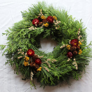 Cedar-Pine Dried Flower Centerpiece