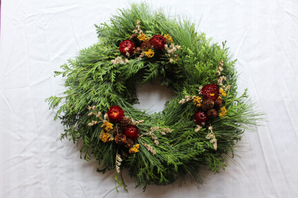 Cedar-Pine Dried Flower Centerpiece